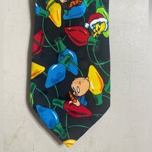 Warner Bros. Tie with Vibrant Floral Accents